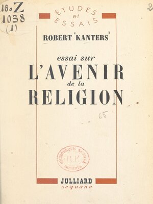 cover image of Essai sur l'avenir de la religion